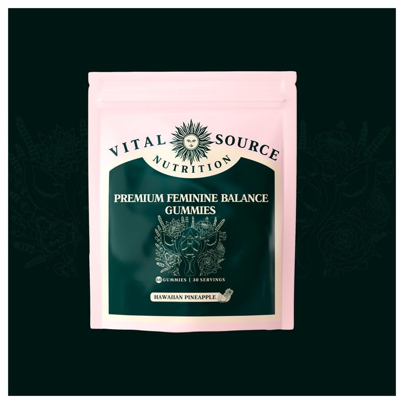 Vital Source Feminine Balance Gummies -Hawaiian Pineapple (New and lmprovedPackaging)