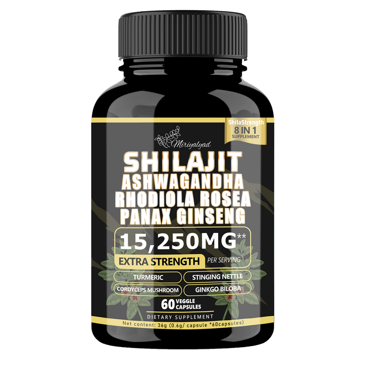 Miriyalyad™-Shilajit , 8-in-1 , Energy Booster, 60 Capsules