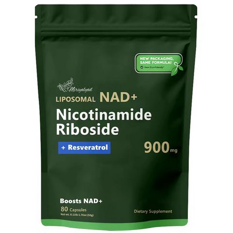80 Capsules High-Potency Liposomal NAD+ Booster - Unleash Energy, Focus, And Anti-Aging Benefits With Nicotinamide Riboside, Resveratrol, And Quercetin - Premium Quality, High Purity Formula, Local Warehouse