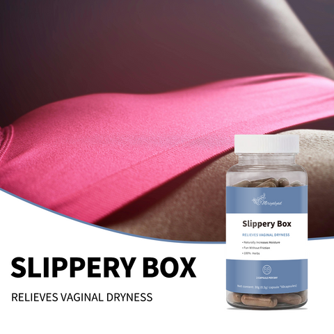 Slippery Box - For Natural Moisture Support, Feminine Care For Health | Feminine Care For Women, 60 Fast-Acting Capsules