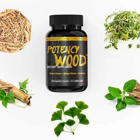 Potency Wood Energy Stamina SupplementsGinseng Ashwagandha Gingko Tribulus, Adaptogen,Brain, lmmune Health,  Antioxidants,Anti-imflammation