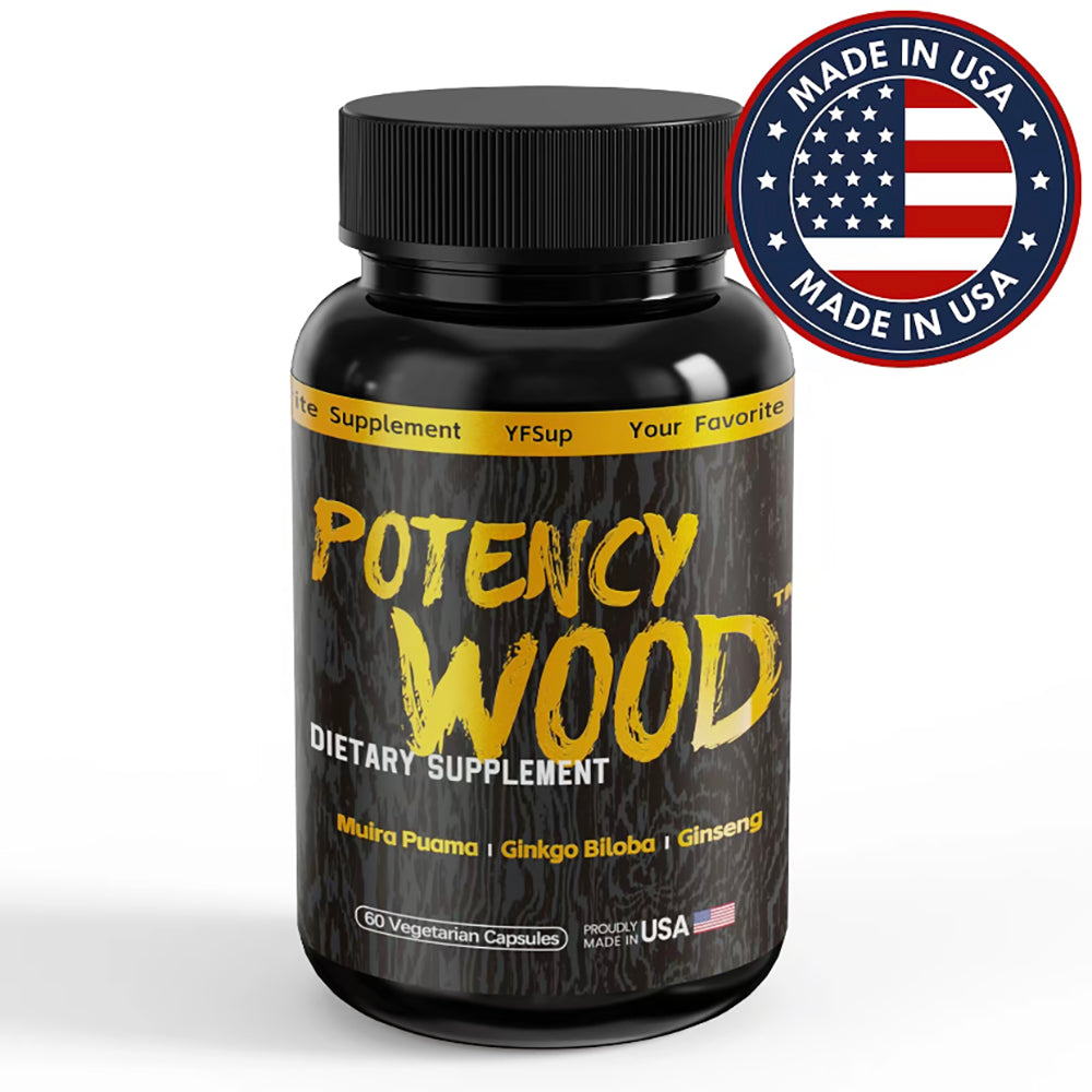Potency Wood Energy Stamina SupplementsGinseng Ashwagandha Gingko Tribulus, Adaptogen,Brain, lmmune Health,  Antioxidants,Anti-imflammation