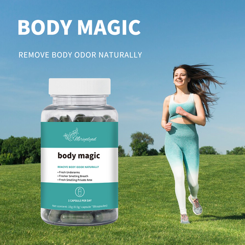 Body Magic Chlorophyll Capsules - 30 Vegan Capsules - for Digestion, Skin, Oily Skin & More
