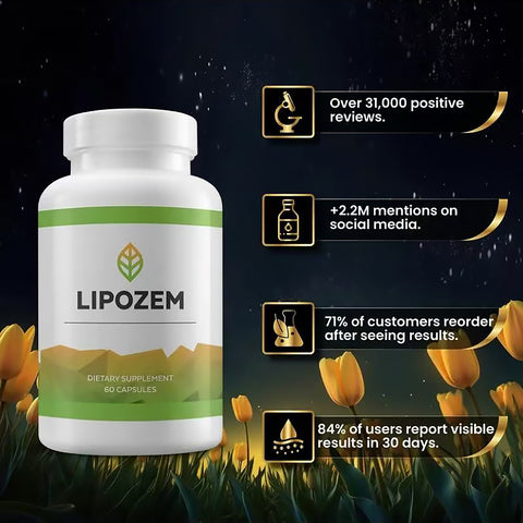 Lipozem -100% Natural -2 Caps/Day. Advanced BHB Formula -Healthcare&nbsp; Supplement