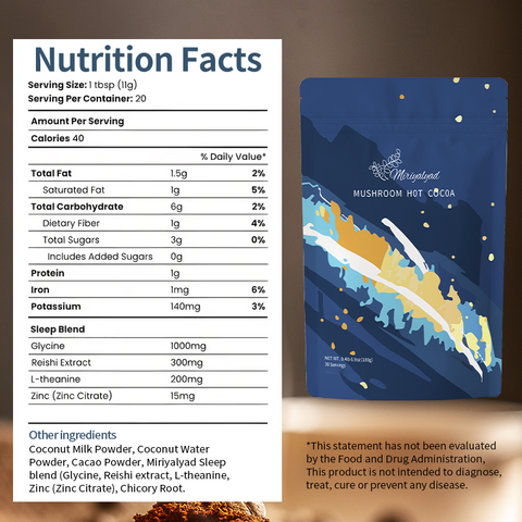 Mushrooms and cocoa are rich in antioxidants and polyphenols, which help improve cardiovascular and cerebrovascular health, enhance immunity, and have various health benefits such as anti-tumor effects