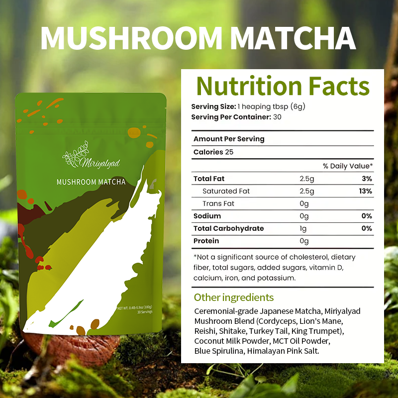Mushroom matcha enhances immunity, promotes weight loss and anti-aging