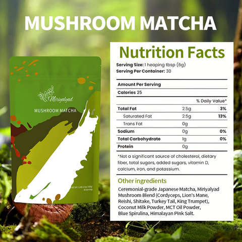 Mushroom matcha enhances immunity, promotes weight loss and anti-aging