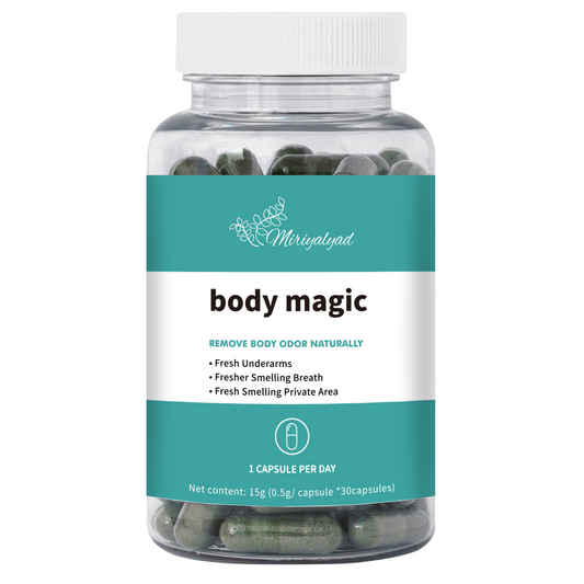 Body Magic Chlorophyll Capsules - 30 Vegan Capsules - for Digestion, Skin, Oily Skin & More