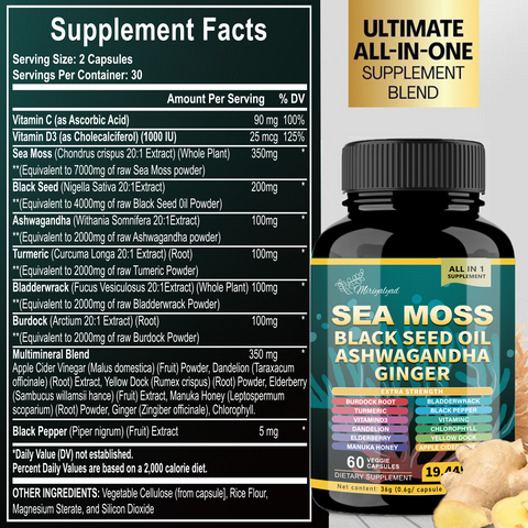 Miriyalyad™-Sea Moss Supplement, Extra Strength & High Potency