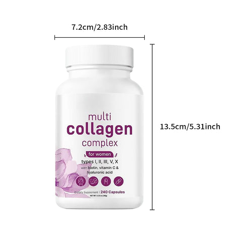 Micro Ingredients Multi Collagen Complex,240 Capsules