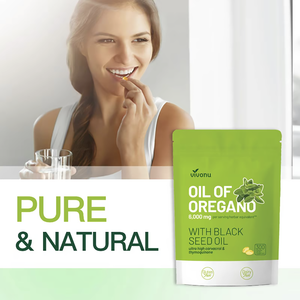 Oil of Oregano with Black Seed Oil 300Capsules |Natural Antioxidants |NutritionalSupport |Highly Effective Botanicals DietaryHealthcare Supplement