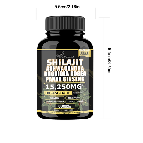 Miriyalyad™-Shilajit , 8-in-1 , Energy Booster, 60 Capsules