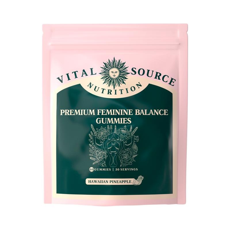Vital Source Feminine Balance Gummies -Hawaiian Pineapple (New and lmprovedPackaging)